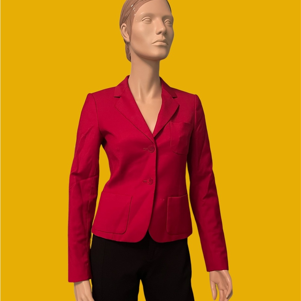 Theory wool red jacket